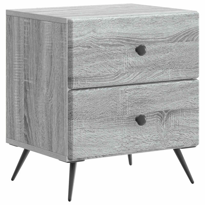 Dulap de noapte Sonoma gri 43 x 34,5 x 47,5 cm Lemn prelucrat - WALTI WALTI