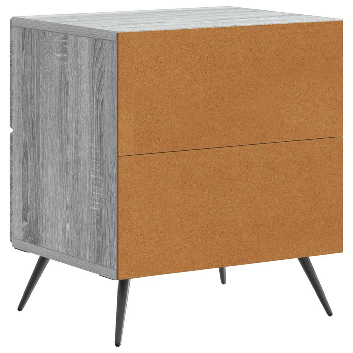 Dulap de noapte Sonoma gri 43 x 34,5 x 47,5 cm Lemn prelucrat - WALTI WALTI
