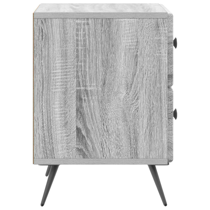 Dulap de noapte Sonoma gri 43 x 34,5 x 47,5 cm Lemn prelucrat - WALTI WALTI