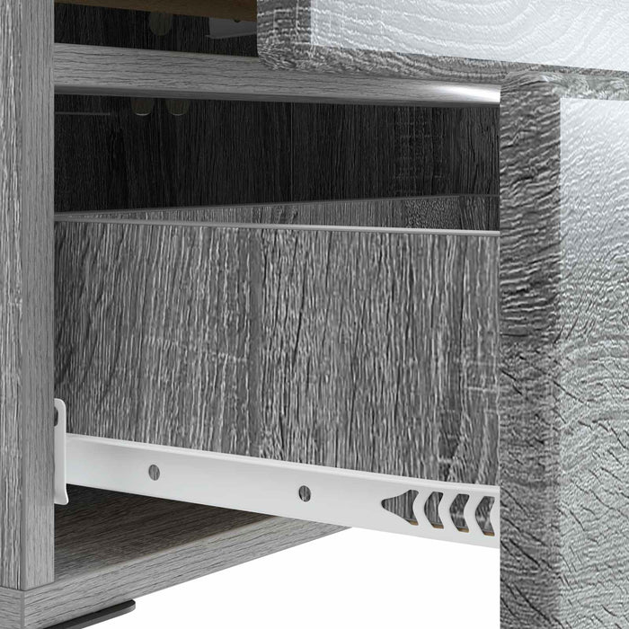 Dulap de noapte cu sertar 2 pcs Sonoma gri 43 x 34,5 x 47,5 cm - WALTI WALTI