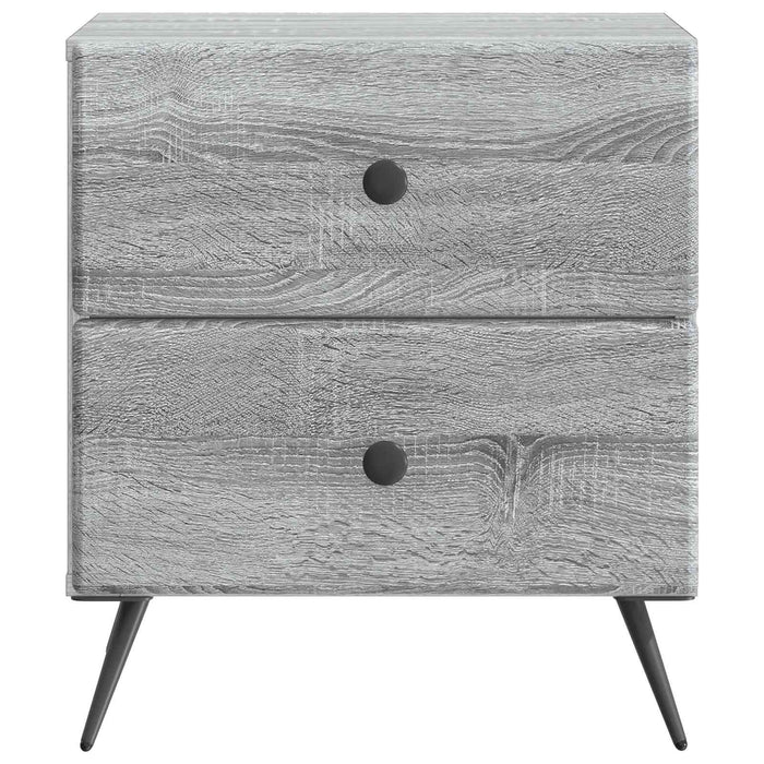 Dulap de noapte cu sertar 2 pcs Sonoma gri 43 x 34,5 x 47,5 cm - WALTI WALTI