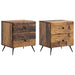Dulap de noapte cu sertar 2 pcs Lemn vechi 43 x 34,5 x 47,5 cm - WALTI WALTI
