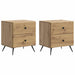 Dulap de noapte 2 pcs Stejar Artizanal 43 x 34,5 x 47,5 cm - WALTI WALTI