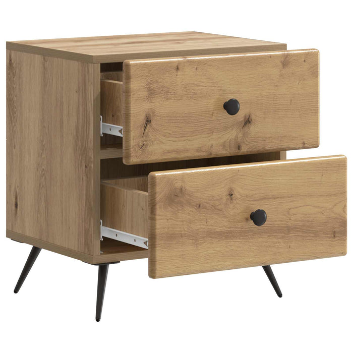 Dulap de noapte 2 pcs Stejar Artizanal 43 x 34,5 x 47,5 cm - WALTI WALTI