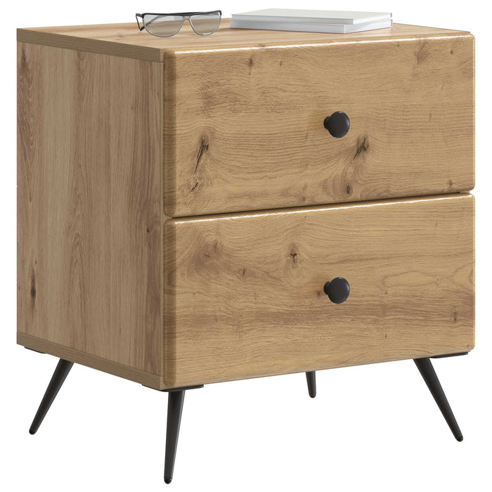 Dulap de noapte 2 pcs Stejar Artizanal 43 x 34,5 x 47,5 cm - WALTI WALTI