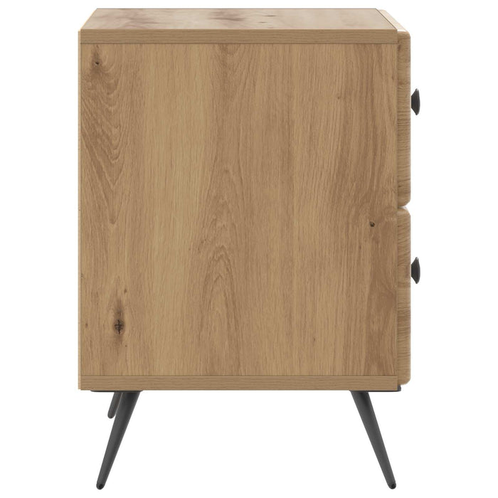 Dulap de noapte 2 pcs Stejar Artizanal 43 x 34,5 x 47,5 cm - WALTI WALTI