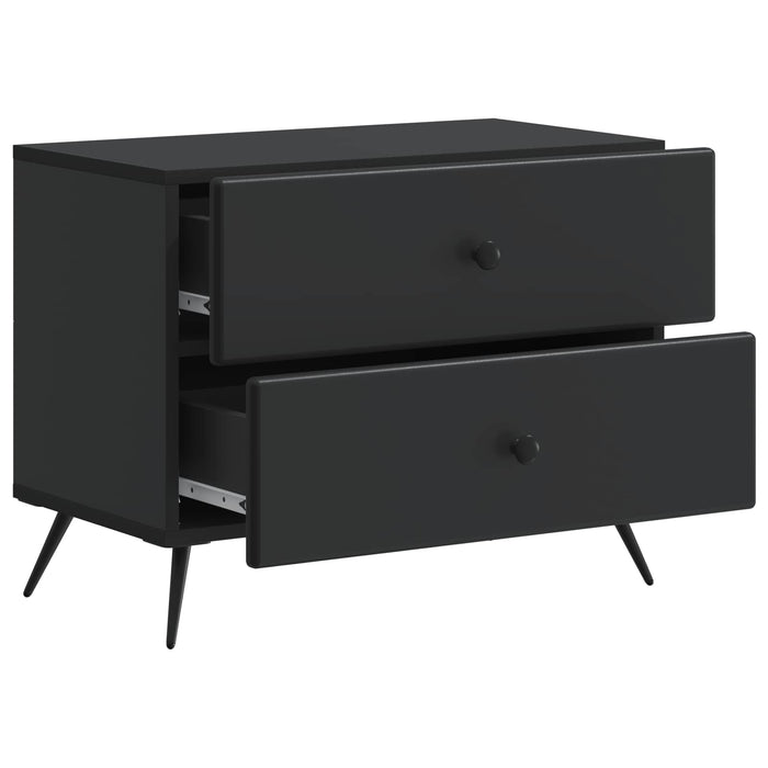 Dulap de noapte Negru 62 x 34,5 x 47,5 cm Lemn prelucrat - WALTI WALTI