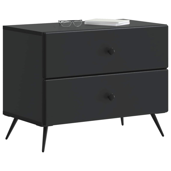 Dulap de noapte Negru 62 x 34,5 x 47,5 cm Lemn prelucrat - WALTI WALTI