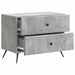Dulap de noapte Gri Beton 62 x 34,5 x 47,5 cm Lemn prelucrat - WALTI WALTI