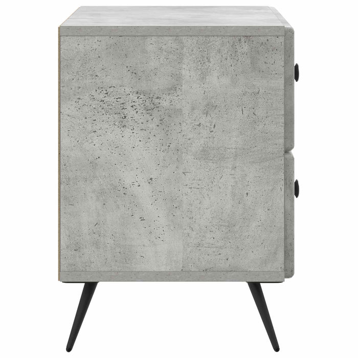 Dulap de noapte Gri Beton 62 x 34,5 x 47,5 cm Lemn prelucrat - WALTI WALTI