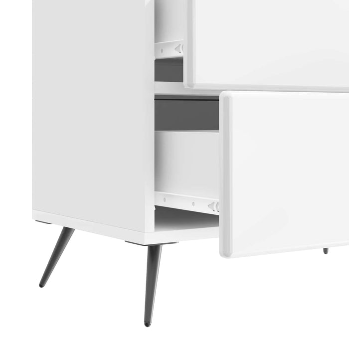 Dulap de noapte cu sertar Alb foarte lucios 62 x 34,5 x 47,5 cm - WALTI WALTI