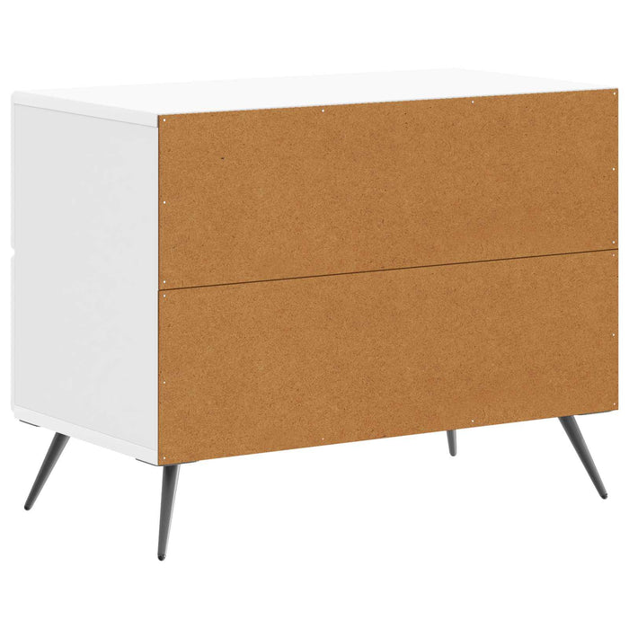 Dulap de noapte cu sertar Alb foarte lucios 62 x 34,5 x 47,5 cm - WALTI WALTI