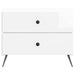 Dulap de noapte cu sertar Alb foarte lucios 62 x 34,5 x 47,5 cm - WALTI WALTI