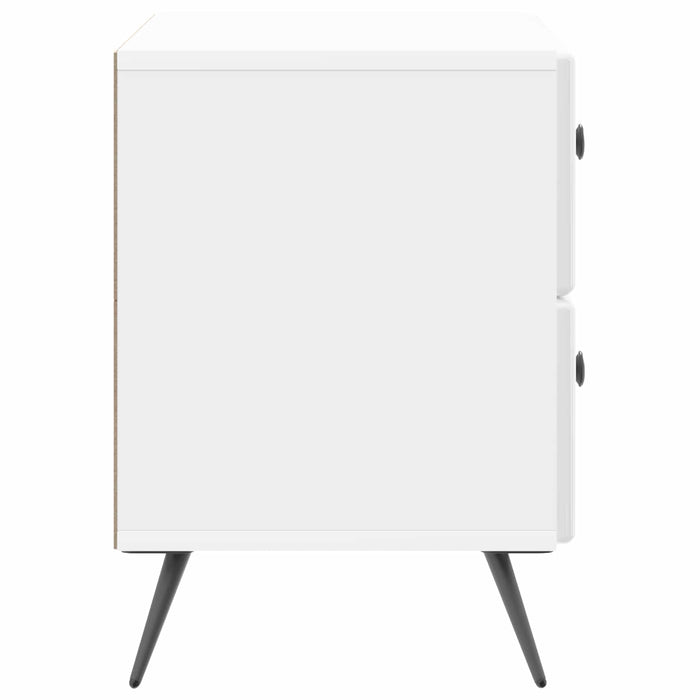 Dulap de noapte cu sertar Alb foarte lucios 62 x 34,5 x 47,5 cm - WALTI WALTI