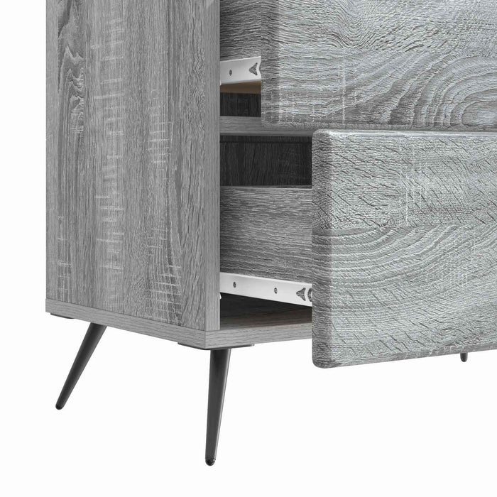 Dulap de noapte Sonoma gri 62 x 34,5 x 47,5 cm Lemn prelucrat - WALTI WALTI