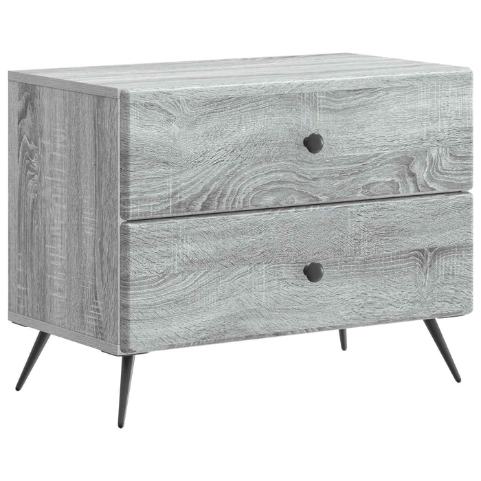 Dulap de noapte Sonoma gri 62 x 34,5 x 47,5 cm Lemn prelucrat - WALTI WALTI