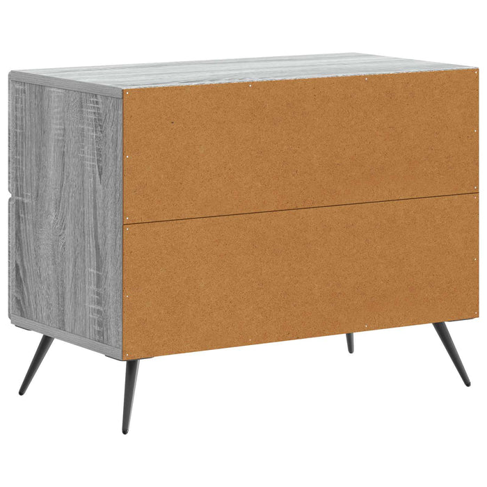 Dulap de noapte Sonoma gri 62 x 34,5 x 47,5 cm Lemn prelucrat - WALTI WALTI