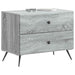 Dulap de noapte Sonoma gri 62 x 34,5 x 47,5 cm Lemn prelucrat - WALTI WALTI
