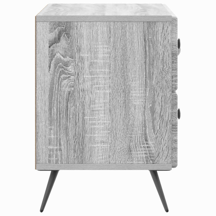 Dulap de noapte Sonoma gri 62 x 34,5 x 47,5 cm Lemn prelucrat - WALTI WALTI