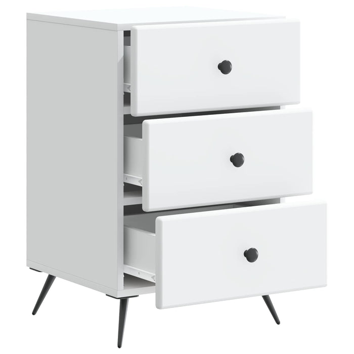 Dulap de noapte cu sertar Alb 43 x 41 x 66,5 cm Lemn prelucrat - WALTI WALTI