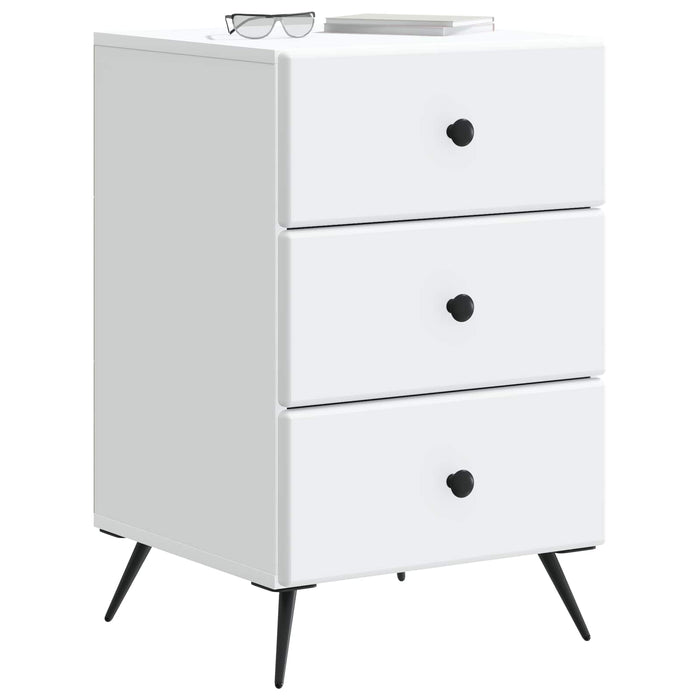 Dulap de noapte cu sertar Alb 43 x 41 x 66,5 cm Lemn prelucrat - WALTI WALTI
