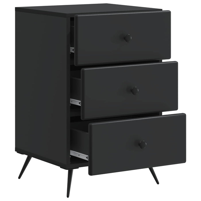 Dulap de noapte Negru 43 x 41 x 66,5 cm Lemn prelucrat - WALTI WALTI