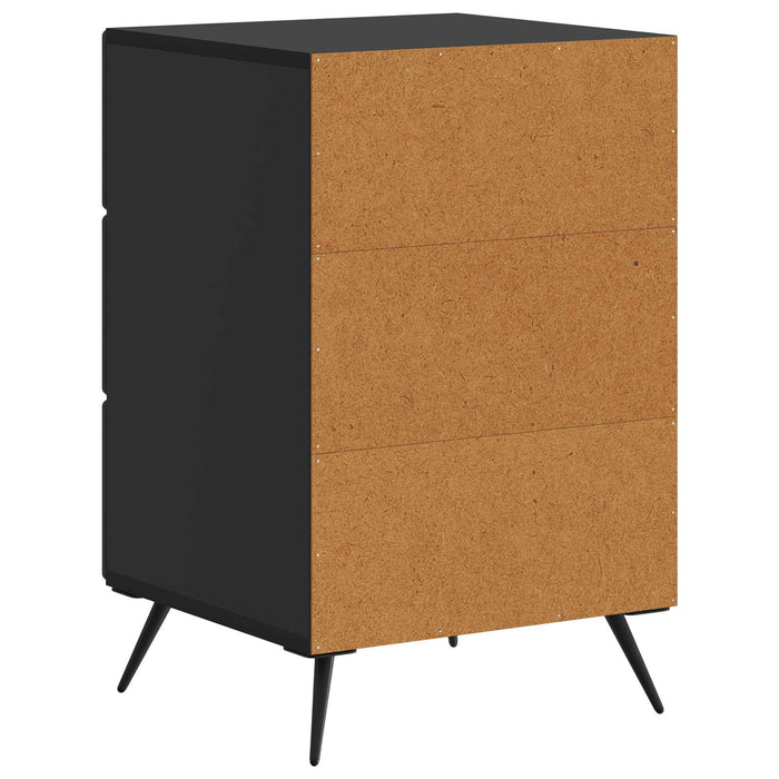 Dulap de noapte Negru 43 x 41 x 66,5 cm Lemn prelucrat - WALTI WALTI