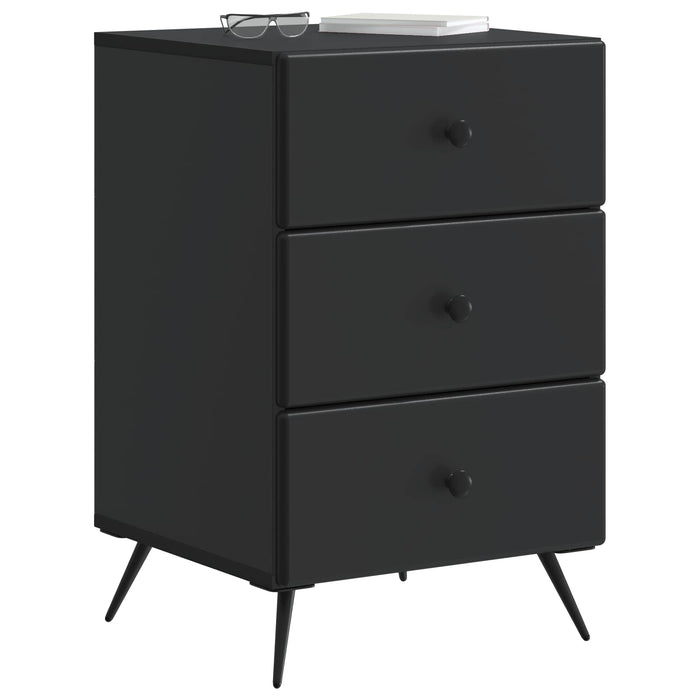 Dulap de noapte Negru 43 x 41 x 66,5 cm Lemn prelucrat - WALTI WALTI