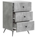 Dulap de noapte Gri Beton 43 x 41 x 66,5 cm Lemn prelucrat - WALTI WALTI