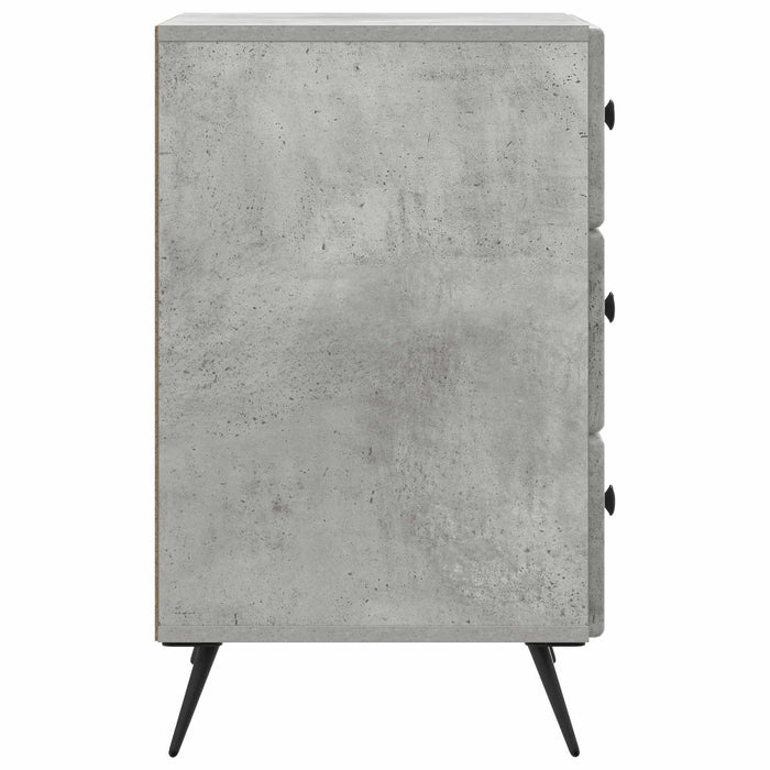Dulap de noapte Gri Beton 43 x 41 x 66,5 cm Lemn prelucrat - WALTI WALTI