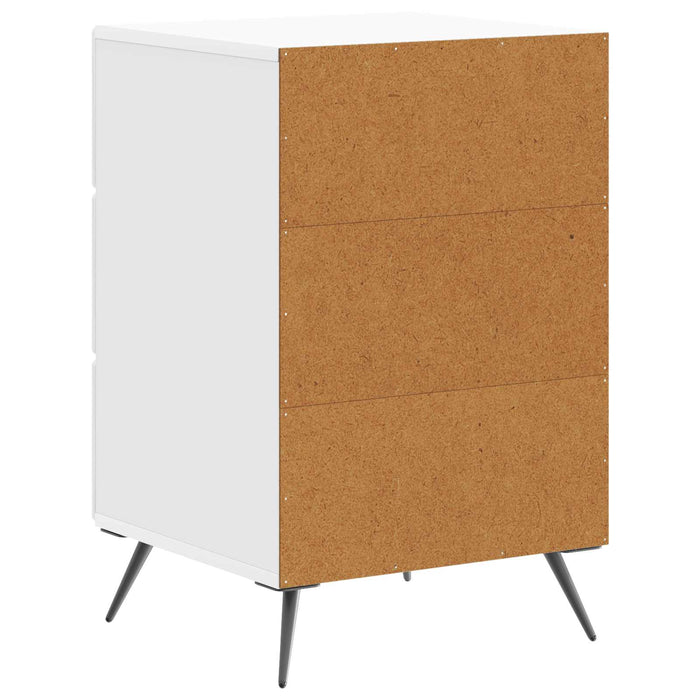Dulap de noapte cu sertar Alb foarte lucios 43 x 41 x 66,5 cm - WALTI WALTI