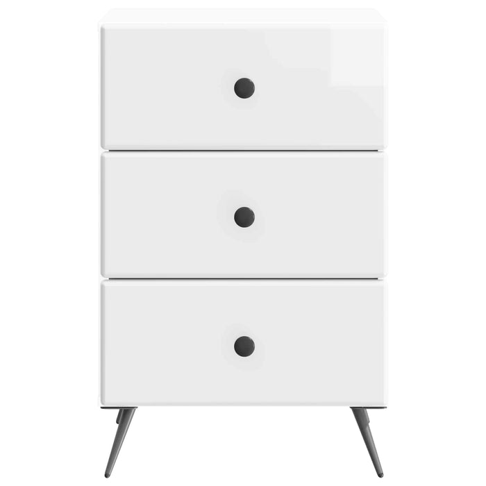 Dulap de noapte cu sertar Alb foarte lucios 43 x 41 x 66,5 cm - WALTI WALTI