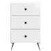 Dulap de noapte cu sertar Alb foarte lucios 43 x 41 x 66,5 cm - WALTI WALTI