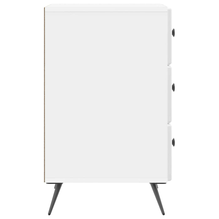 Dulap de noapte cu sertar Alb foarte lucios 43 x 41 x 66,5 cm - WALTI WALTI