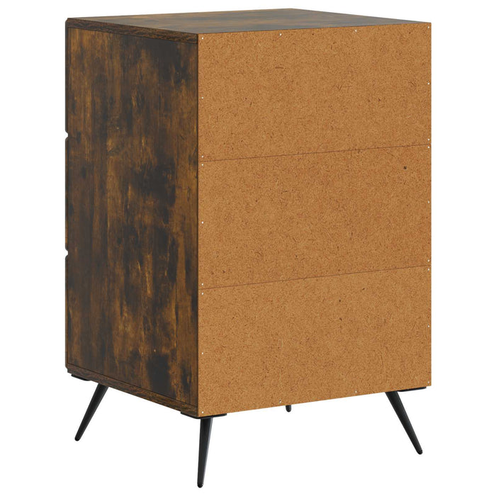 Dulap de noapte Stejar fumuriu 43 x 41 x 66,5 cm Lemn prelucrat - WALTI WALTI