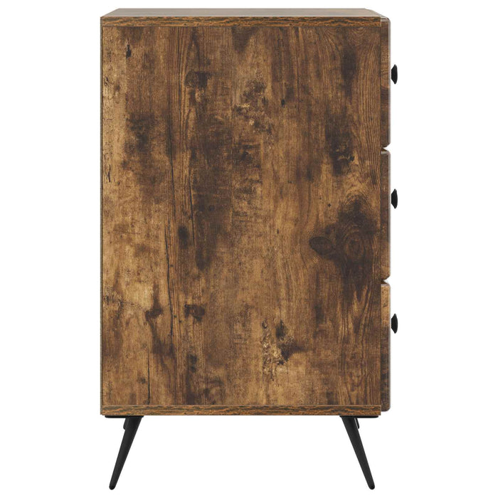 Dulap de noapte Stejar fumuriu 43 x 41 x 66,5 cm Lemn prelucrat - WALTI WALTI