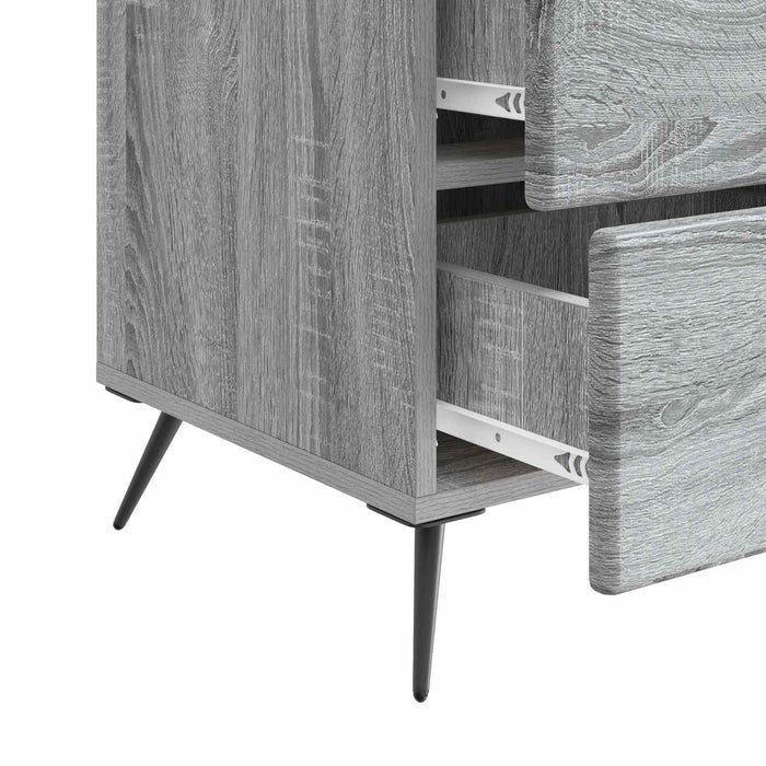 Dulap de noapte Sonoma gri 43 x 41 x 66,5 cm Lemn prelucrat - WALTI WALTI
