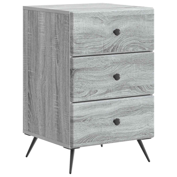 Dulap de noapte Sonoma gri 43 x 41 x 66,5 cm Lemn prelucrat - WALTI WALTI