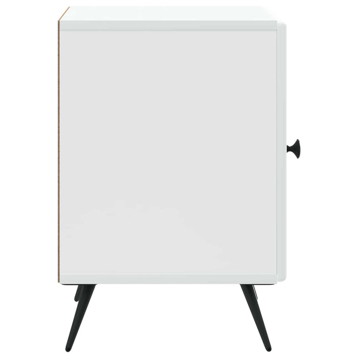 Dulap de noapte Alb 43 x 34,5 x 50 cm Lemn prelucrat - WALTI WALTI