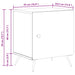 Dulap de noapte Negru 43 x 34,5 x 50 cm Lemn prelucrat - WALTI WALTI