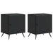 Dulap de noapte 2 pcs Negru 43 x 34,5 x 50 cm Lemn prelucrat - WALTI WALTI