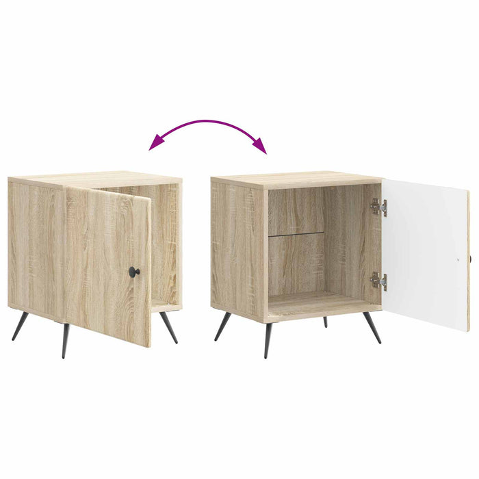 Dulap de noapte Stejar Sonoma 43 x 34,5 x 50 cm Lemn prelucrat - WALTI WALTI
