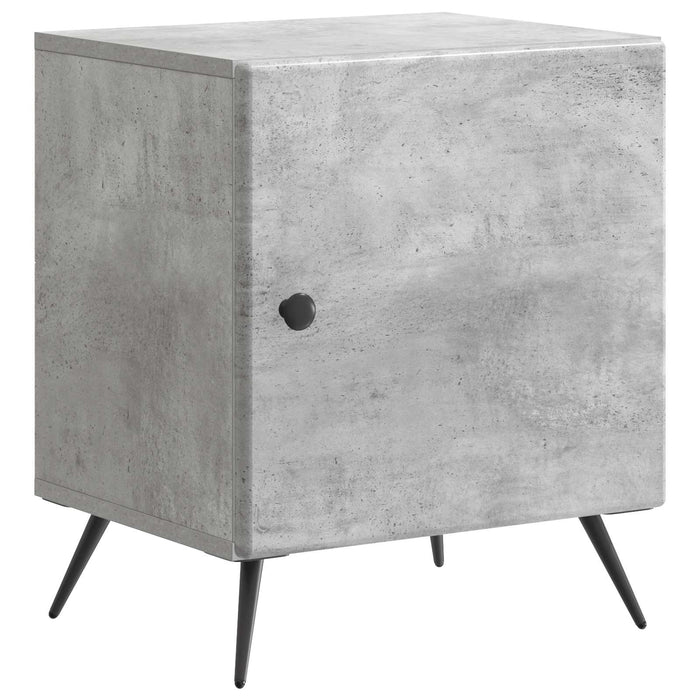 Dulap de noapte Gri Beton 43 x 34,5 x 50 cm Lemn prelucrat - WALTI WALTI