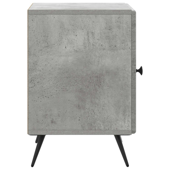 Dulap de noapte Gri Beton 43 x 34,5 x 50 cm Lemn prelucrat - WALTI WALTI