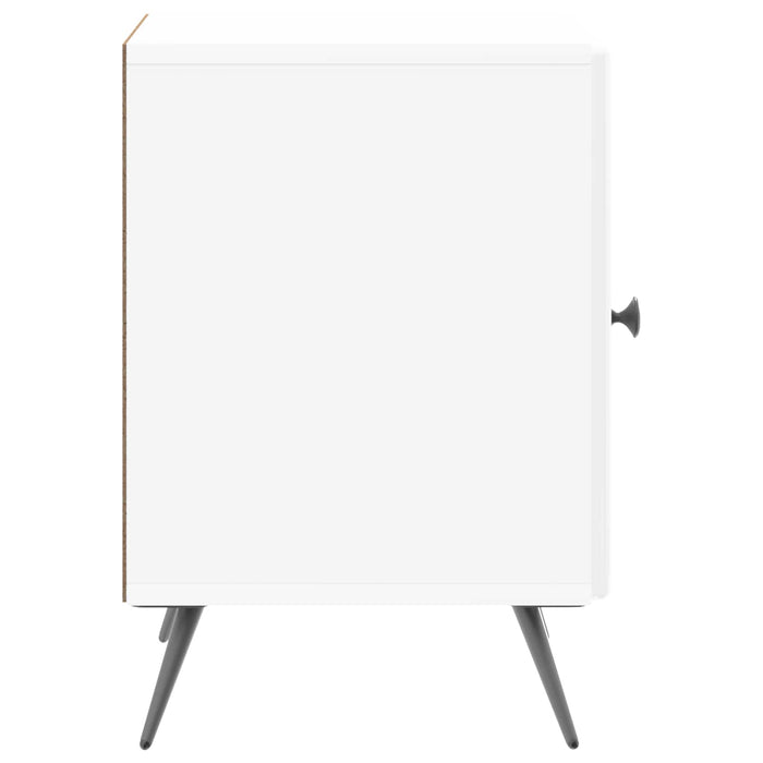 Dulap de noapte 2 pcs Alb foarte lucios 43 x 34,5 x 50 cm - WALTI WALTI