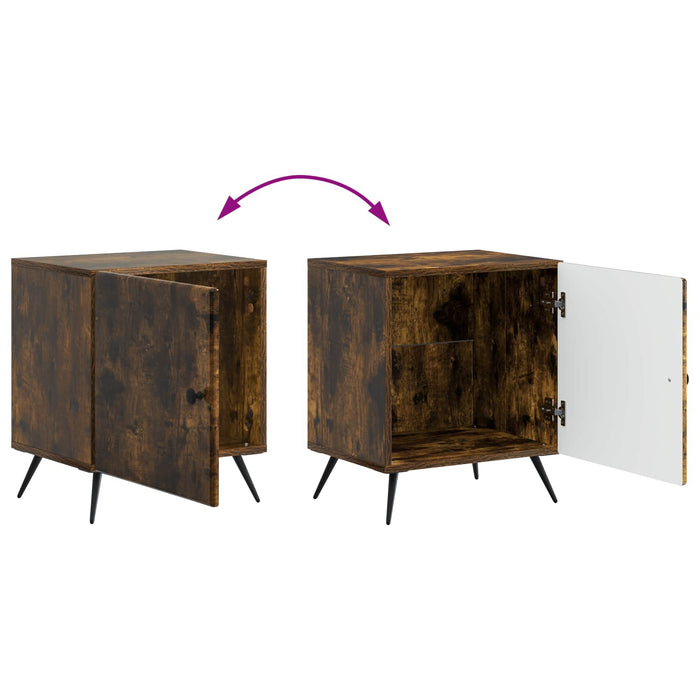Dulap de noapte 2 pcs Stejar fumuriu 43 x 34,5 x 50 cm - WALTI WALTI