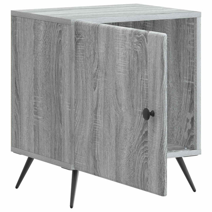 Dulap de noapte Sonoma gri 43 x 34,5 x 50 cm Lemn prelucrat - WALTI WALTI