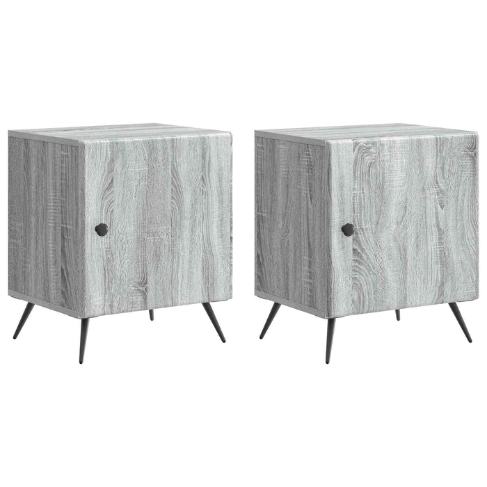 Dulap de noapte 2 pcs Sonoma gri 43 x 34,5 x 50 cm - WALTI WALTI