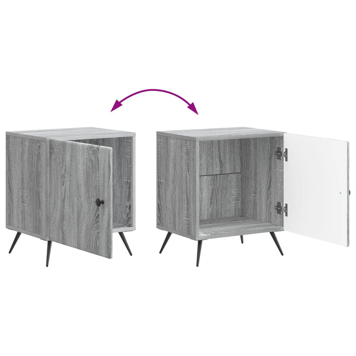Dulap de noapte 2 pcs Sonoma gri 43 x 34,5 x 50 cm - WALTI WALTI