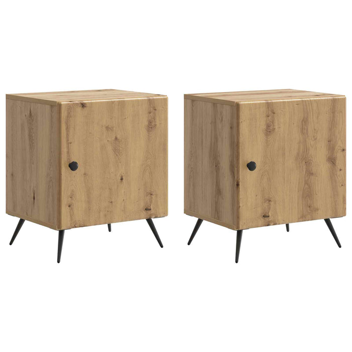 Dulap de noapte 2 pcs Stejar Artizanal 43 x 34,5 x 50 cm - WALTI WALTI